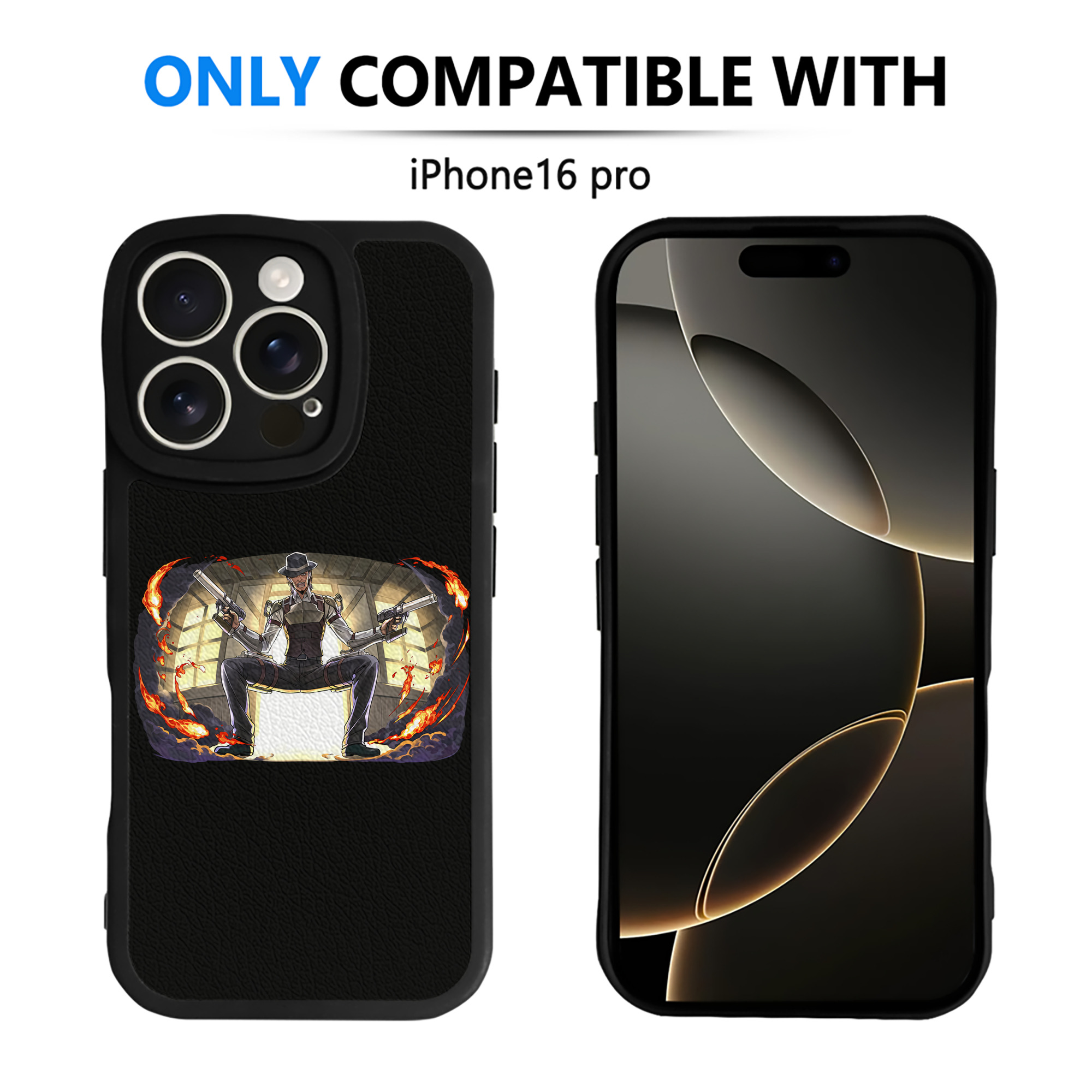 （画像用） 進撃の巨人 ケニー·アッカーマン Attack on Titan Kenny Ackerman 【iPhone 16シリーズ対応】シリコンスマホケース（レザー調） 材質：シリコン